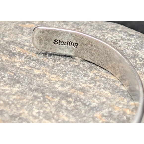 Sterling Silver MRC Navajo Cuff – 12.3g – 2.25" Across – Stamped Design - Picture 3 of 5